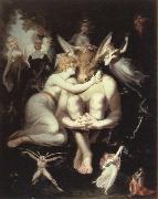 titania awakes,surrounded by attendant fairies Henry Fuseli